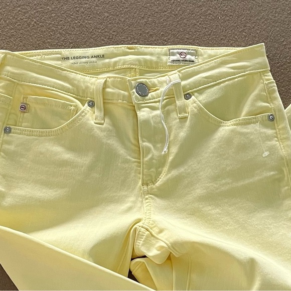 AG NWT THE LEGGING ANKLE SUPER SKINNY ANKLE Lemon yellow - Size 23 - Picture 3 of 10